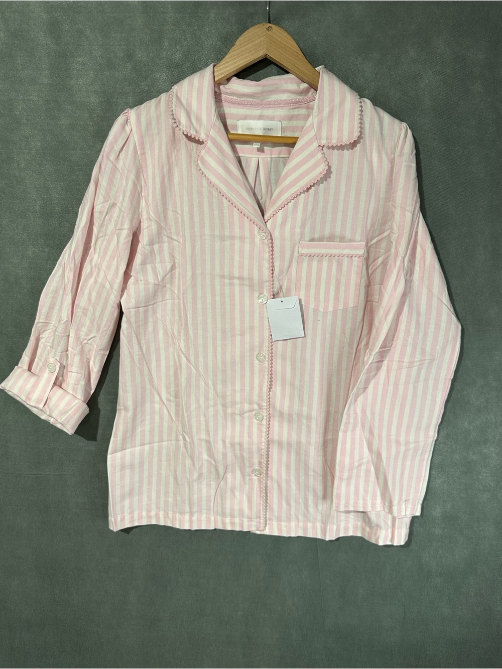Victoria’s Secret Pink & White Striped Pajama Top NWOT Size M